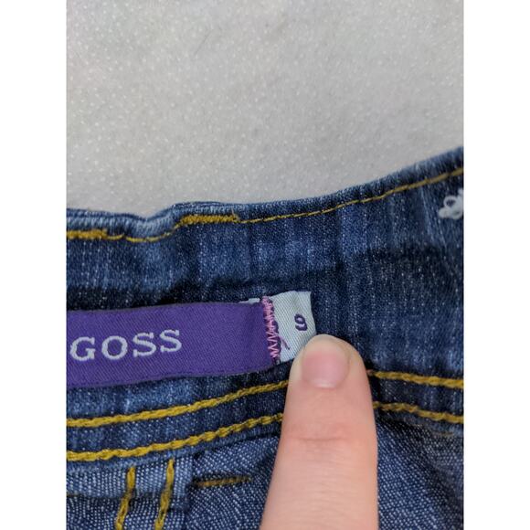 Womens Vigoss Jeans Capris Pants Size 9 Blue Denim Distressed - Picture 9 of 14